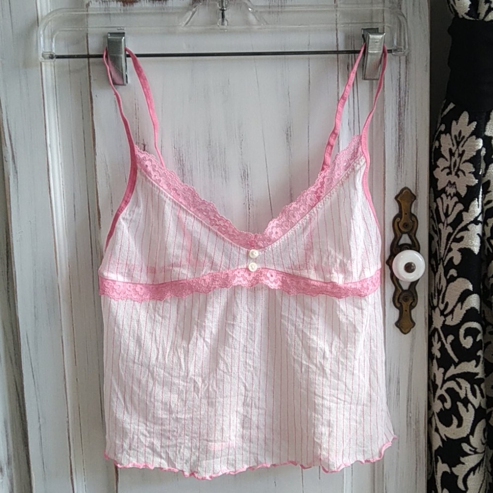 Pink, lacy, size M